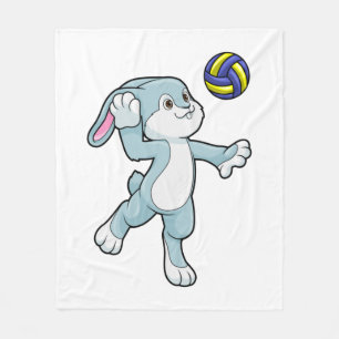 Couverture Polaire Lapin en sport avec volleyball