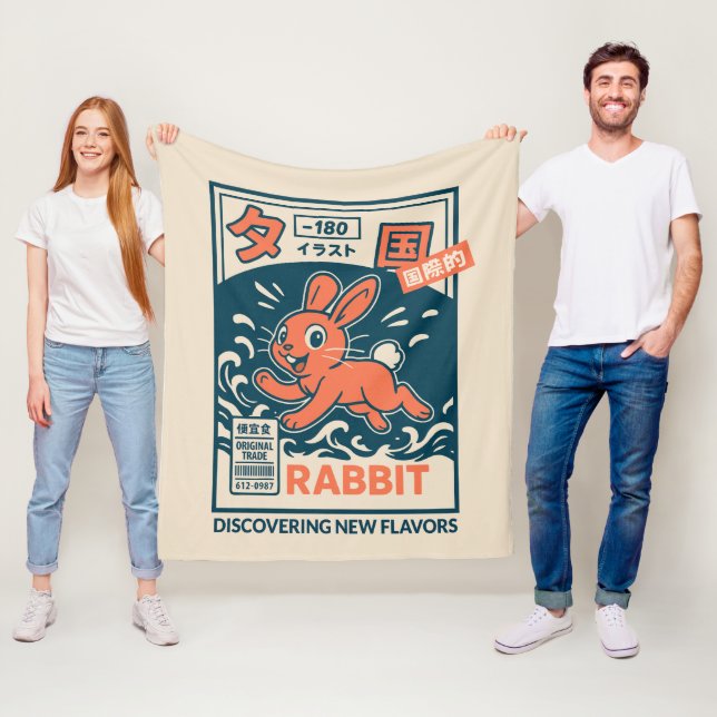 Couverture Polaire Lapin Manga (En situation)
