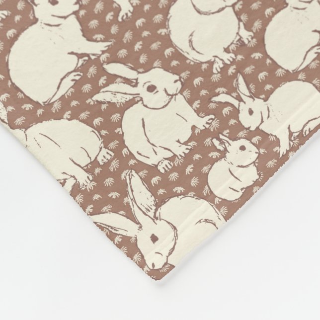 Couverture Polaire Lapin Moulin Moulin Bonanza - Mocha Mousse. (Coin)