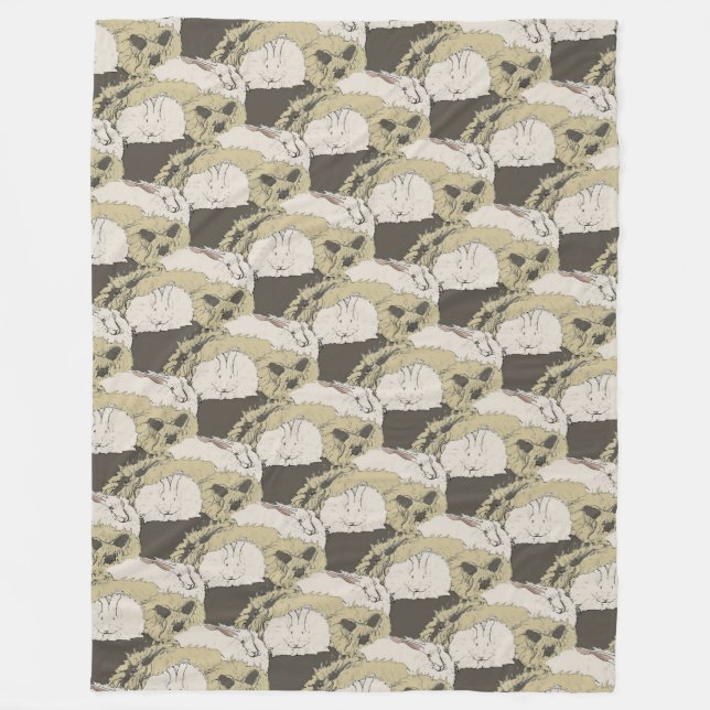 Couverture Polaire Lapins angoras (Devant)