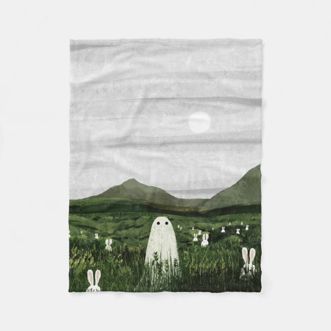 Couverture Polaire Lapins blancs (Devant)