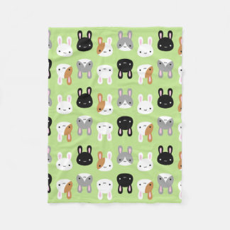 Couverture Polaire Lapins de Kawaii Bunny