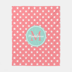 Couverture Polaire L'Aqua rose et frais de corail tient le premier