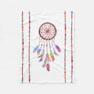 Couverture Polaire L'aquarelle peinte à la main Dreamcatcher perle l