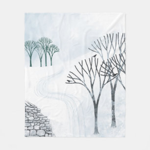 Couverture Polaire L'Art Paysager De Neige D'Hiver