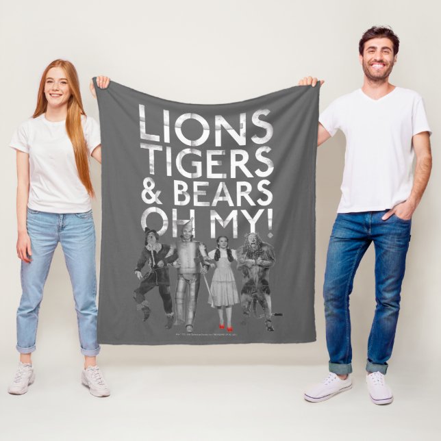 Couverture Polaire L'Assistant D'Oz™ | Lions Tigers & Ours Oh My! (En situation)
