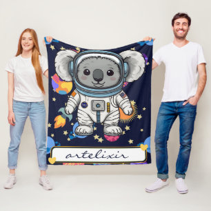 Couverture Polaire L'astronaute Koala, dessin