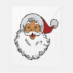 Couverture Polaire latino-biracial santa claus