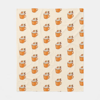 Couverture Polaire Latte épice citrouille