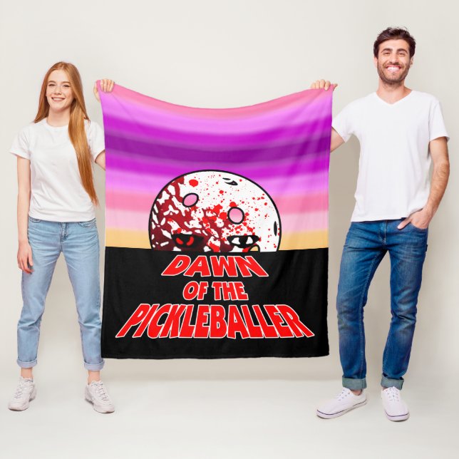 Couverture Polaire L'aube du Pickleballer Halloween Horreur Zombie (En situation)