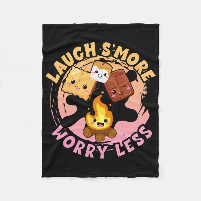 Couverture Polaire Laugh S'more Worry Less Weekend Clamping Children  (Devant)