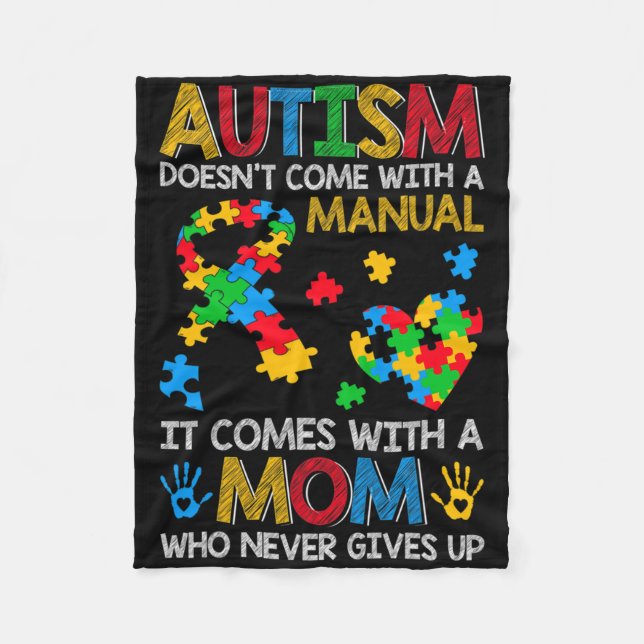 Couverture Polaire L'autisme ne vient pas avec un ruban de puzzle man (Devant)