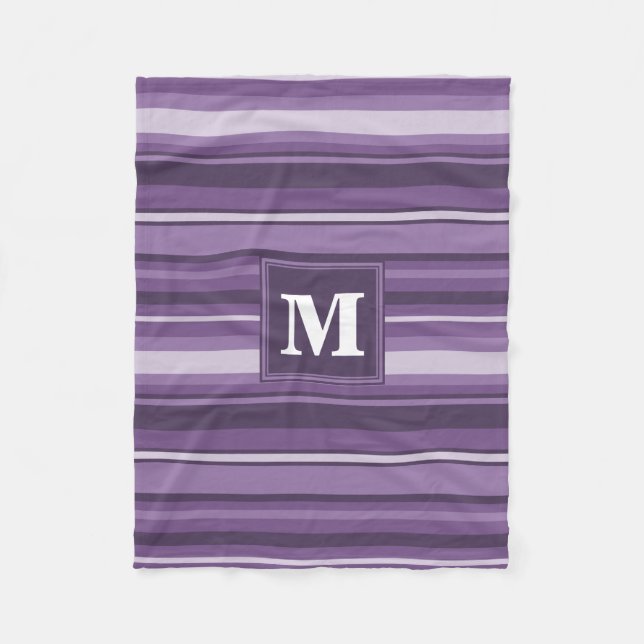 Couverture Polaire Lavande monogramme (Devant)