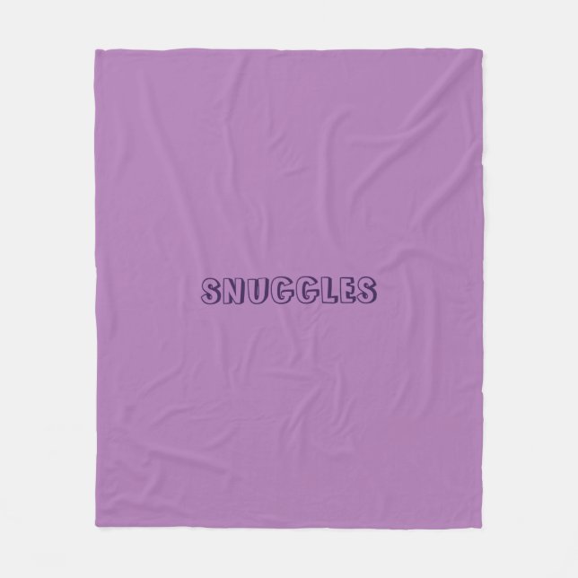 Couverture Polaire Lavande violette violette "Snuggets" (Devant)