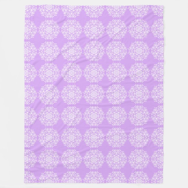 Couverture Polaire Lavender Mandala (Devant)