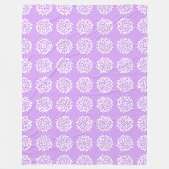Couverture Polaire Lavender Mandala (Devant)