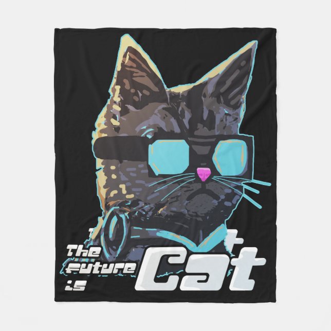Couverture Polaire L'avenir est le chat (Devant)
