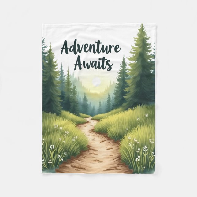 Couverture Polaire L'aventure Attend Couette Confortable (Devant)