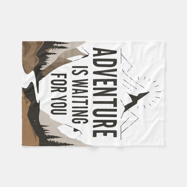 Couverture Polaire L'aventure attend le cadeau amoureux randonnée en  (Devant (Horizontal))