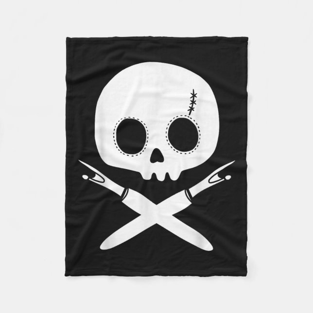 Couverture Polaire Lazy Halloween Costume Sewing Rate Skull Seam Ripp (Devant)