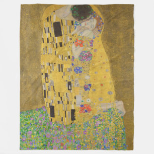 Couverture Polaire Le Baiser, Peinture à l'huile Art Nouveau, Gustav