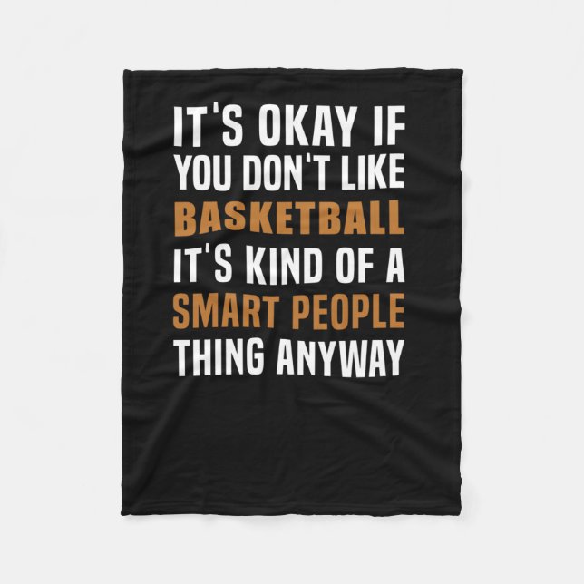 Couverture Polaire Le Basket-Ball Est Une Chose Intelligente Pour Les (Devant)