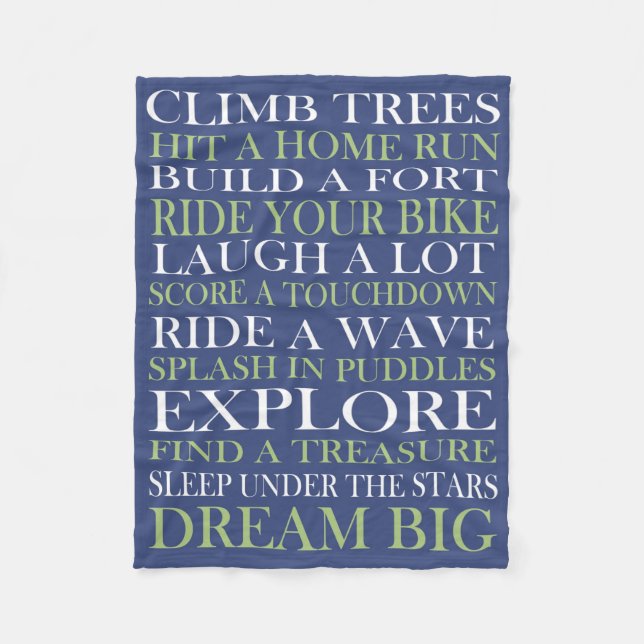 Couverture Polaire Le bébé ordonne le bleu (Devant)