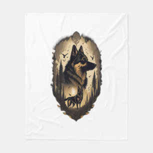 Couverture Polaire Le berger allemand 005