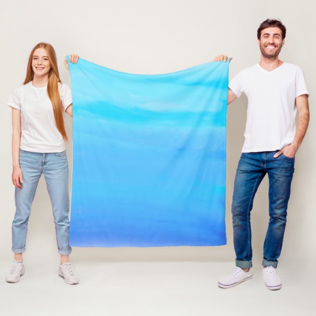 Couverture Polaire Le bleu comme le ciel l'art Abstrait (En situation)