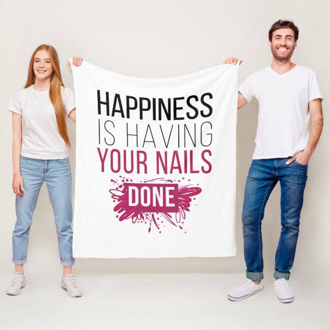 Couverture Polaire Le bonheur mignon a vos clous faits (En situation)