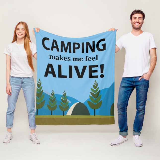 Couverture Polaire Le camping me fait me sentir vivant Camping (En situation)
