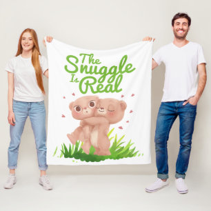 Couverture Polaire Le casse-croûte est de vrais mignons câlins d'ours