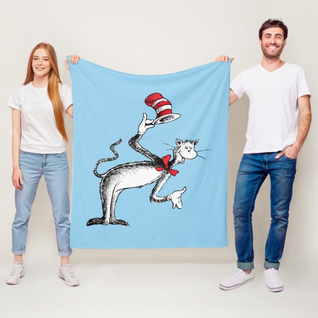 Couverture Polaire Le Chat Chapeauté s'incline (En situation)