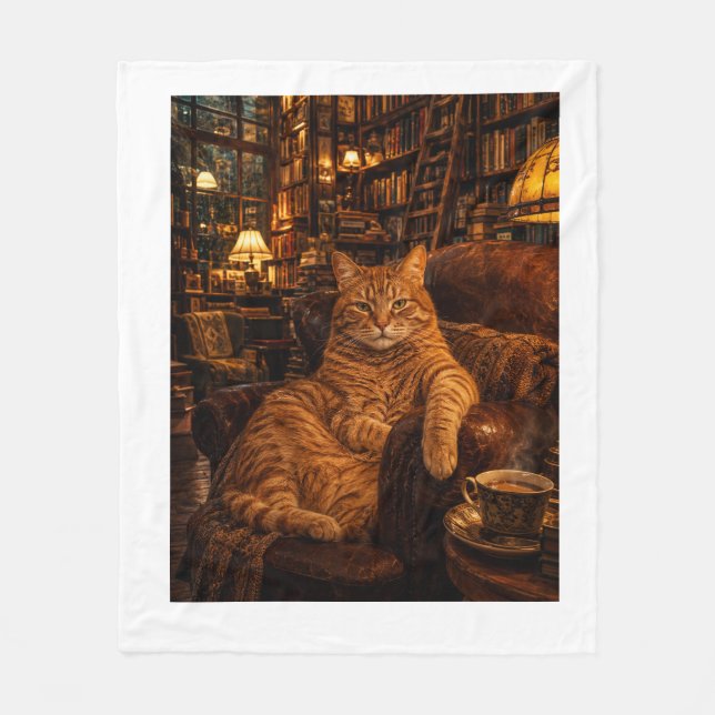 Couverture Polaire "Le Chat de la Librairie  (Devant)