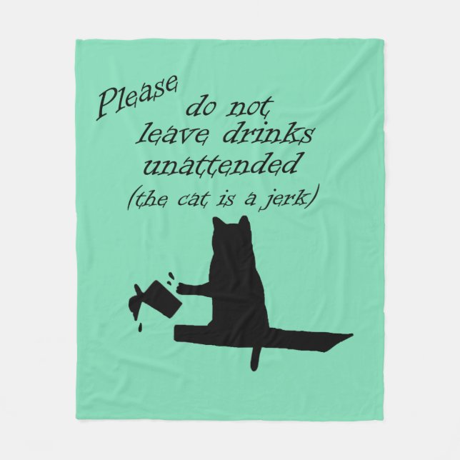 Couverture Polaire Le chat est un Jerk (Devant)