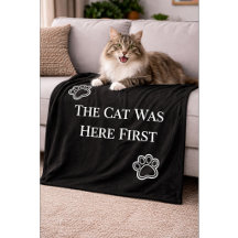 Le Chat Était Ici en Premier Coussin Minimaliste