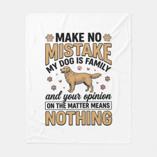 Couverture Polaire Le chien est une famille vintage retriever typogra
