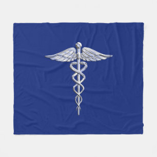 Couverture Polaire Le chrome aiment le symbole Médicale de caducée