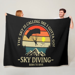 Couverture Polaire Le ciel m'appelle, je dois aller faire du parachut