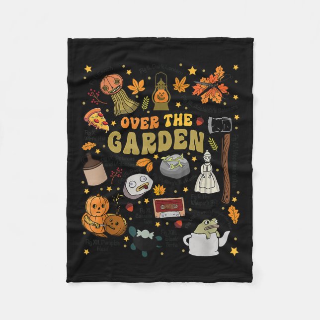 Couverture Polaire Le Citrouille du mur du jardin d'Halloween s'effon (Devant)