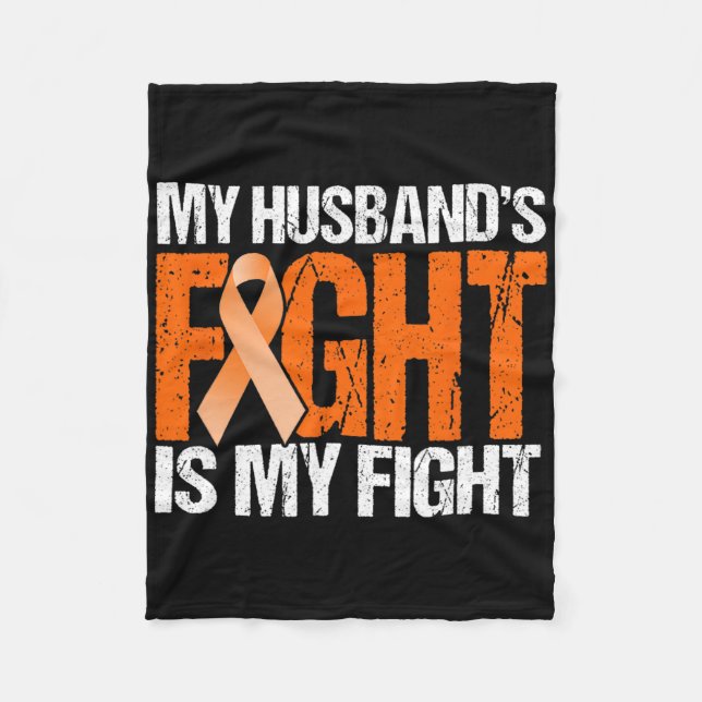 Couverture Polaire Le combat de mon mari est ma lutte contre la leucé (Devant)