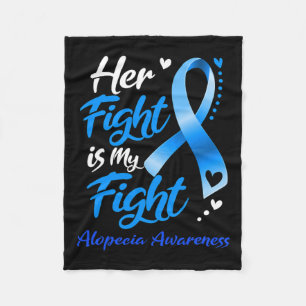 Couverture Polaire Le combat est mon combat Alopecia sensibilisation 