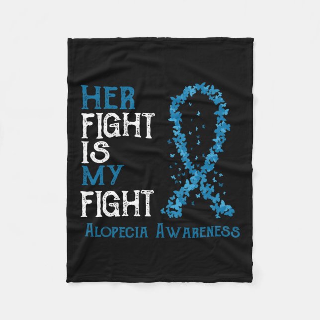 Couverture Polaire Le combat est mon combat Alopecia sensibilisation (Devant)