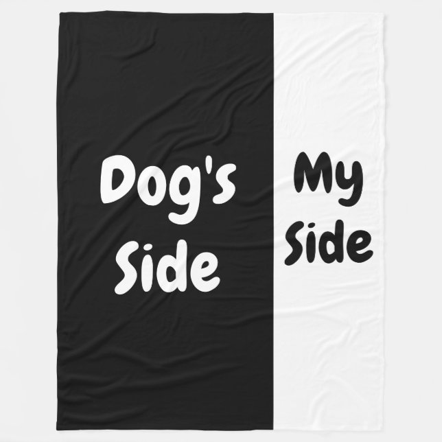 Couverture Polaire Le côté du chien | Mon côté (Devant)