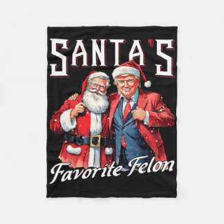 Couverture Polaire Le criminel préféré du Père Noël Santa Claus Trump