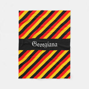 Couverture Polaire Le drapeau allemand colore le motif de rayures +