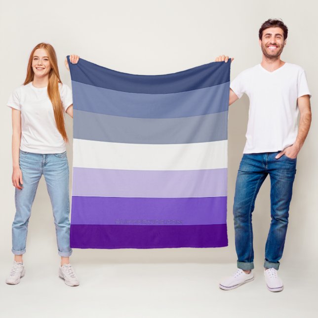 Couverture Polaire Le drapeau de la fierté lesbienne boucher de Slipp (En situation)