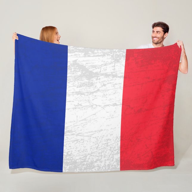 Couverture Polaire Le drapeau français - Une tapisserie du patrimoine (En situation)