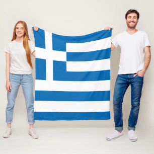 Couverture Polaire Le drapeau national du milieu de la Grèce