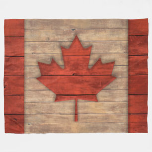 Couverture Polaire Le drapeau vintage du Canada a affligé la